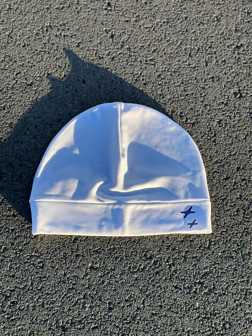 SKULL CAP WHITE AND PURPLE