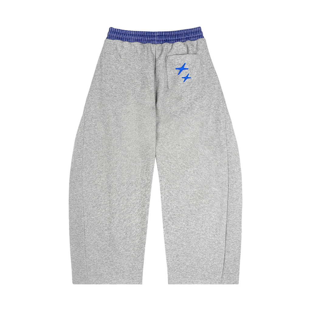 Plaid Waistband Barrel Sweatpants