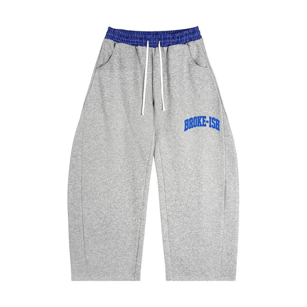 Plaid Waistband Barrel Sweatpants
